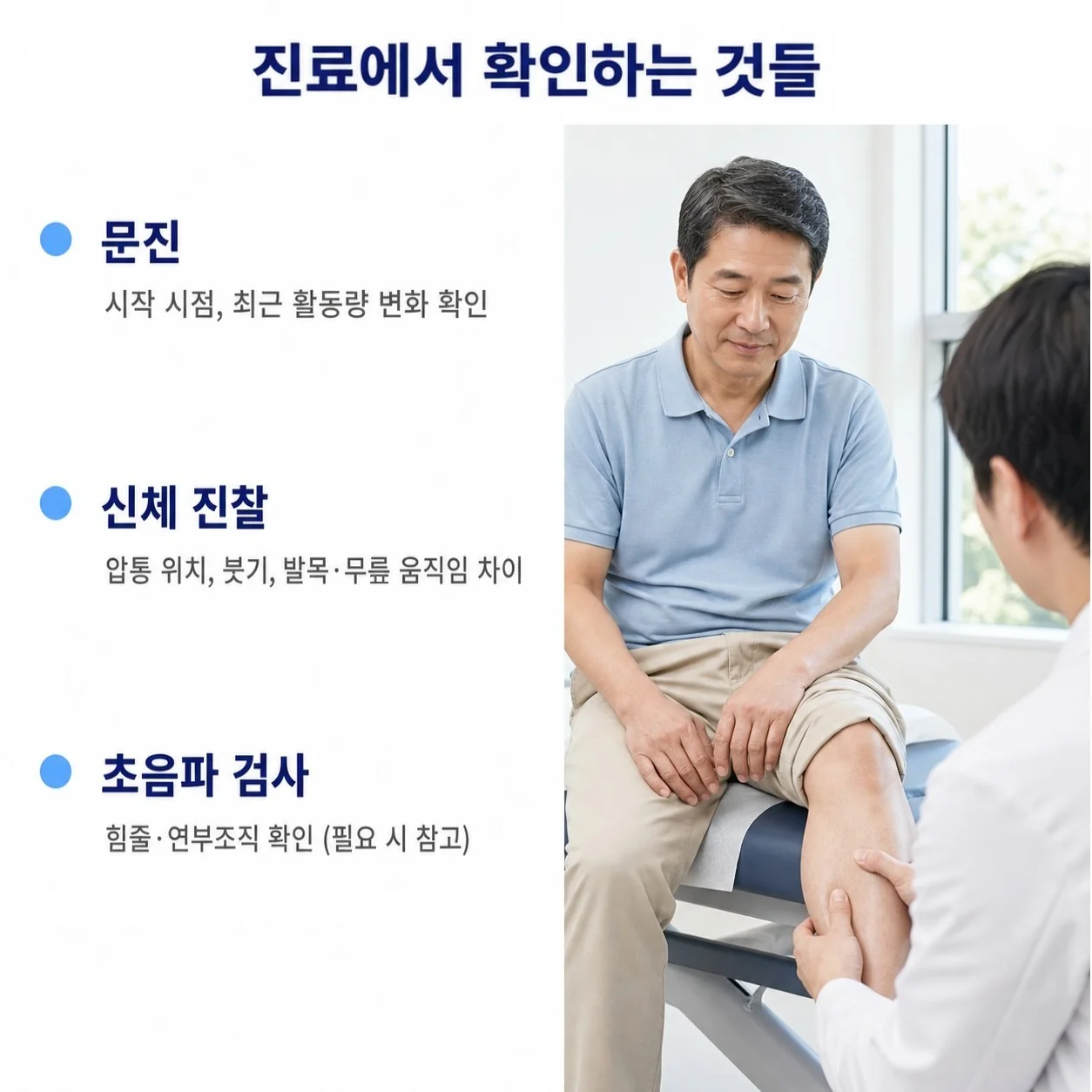진료에서 확인하는 것들 - 문진, 신체 진찰, 초음파검사
